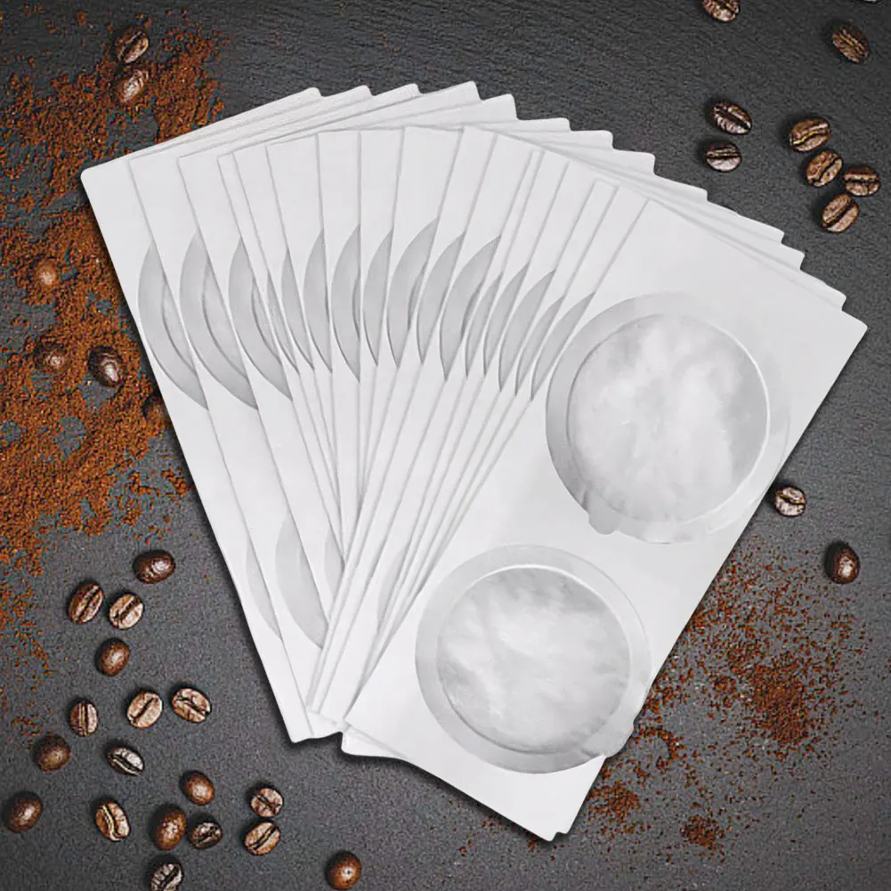 10/20 PCS Coffee Capsule Self-Adhesive Seals Foils Disposible Refillable Capsules Pods Lids for Nespresso Vertuo Coffee Machine