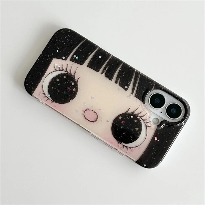 Adorable Big Eyes Comic Girls Drop-Resistant Phone Case