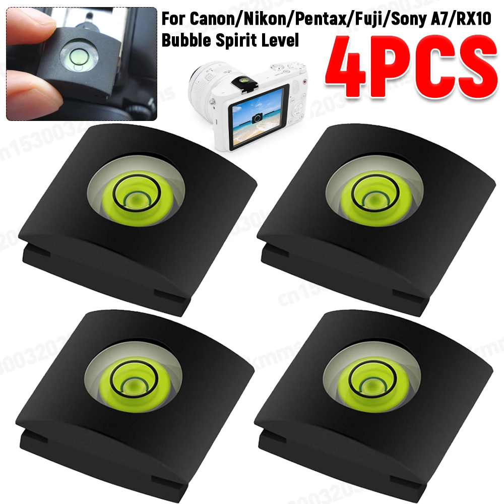 Flash Shoe Cover 4PCS Universal Spirit Level Camera Hot Shoe Level Protective Cover Canon Nikon Olympus Pentax DSLR SLR Camera