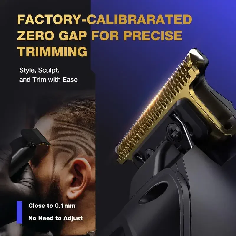 SUPRENT PRO The Black Scorpion- Professional Hair Clipper for Men-Rechargeable Heavy-Duty Motor Hair Cutting Kits with Display 4
