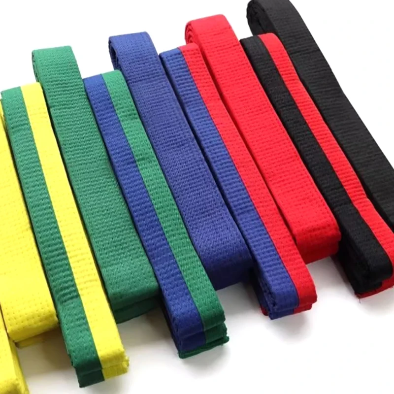 Taekwondo Colored Ranking Belts Cotton Martial Arts Judo Karate TKD Aikido Uniform Belt Kids Adult martial arts belts