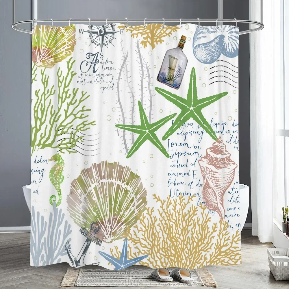 Nautical Ocean Shower Curtain 4