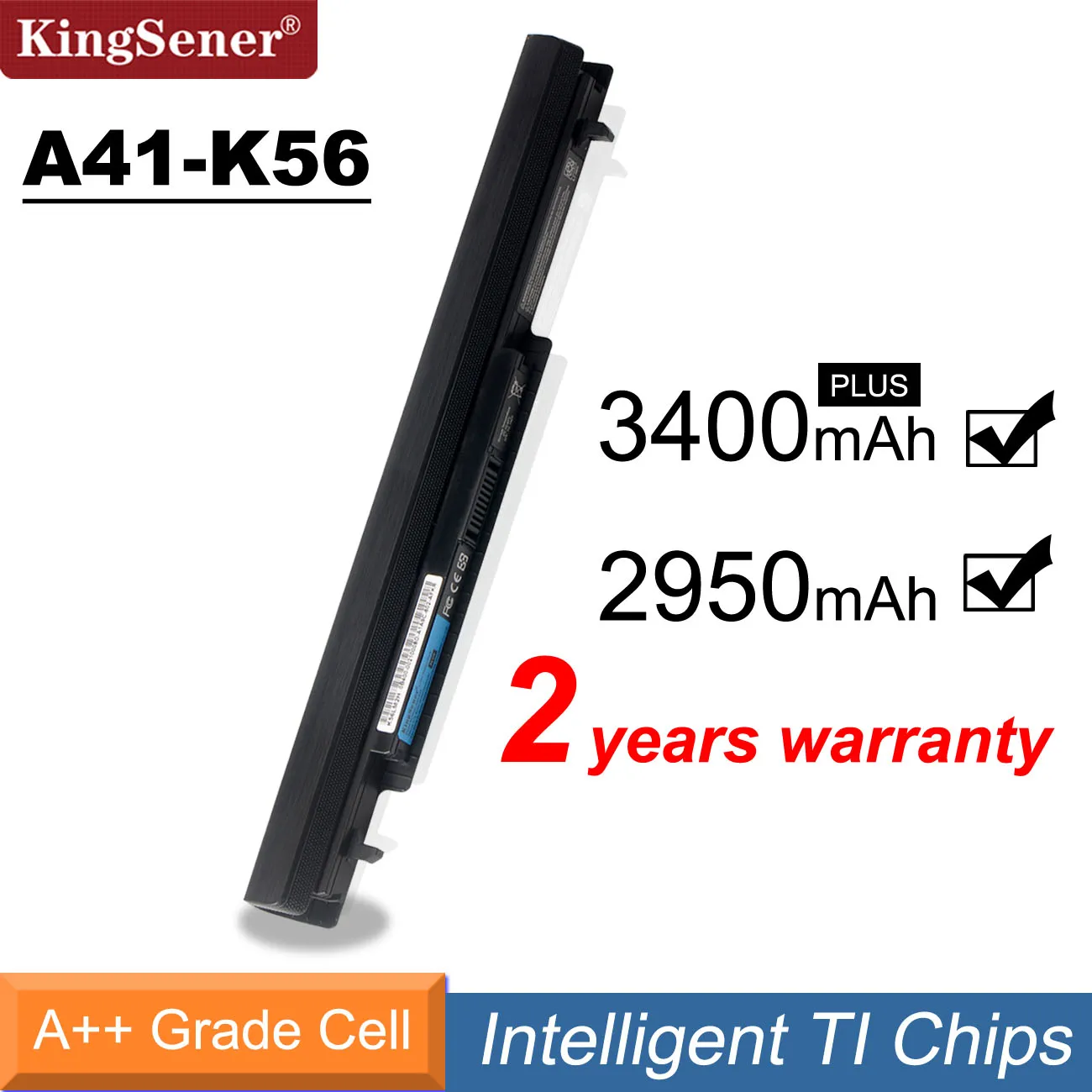 Kingsener 15v 3400mah A41-k56 Bateria do Portátil para Asus K46 K46c K46ca K46cm K56 K56ca K56cm S46c S56c R505ca A32-k56 A42-k56