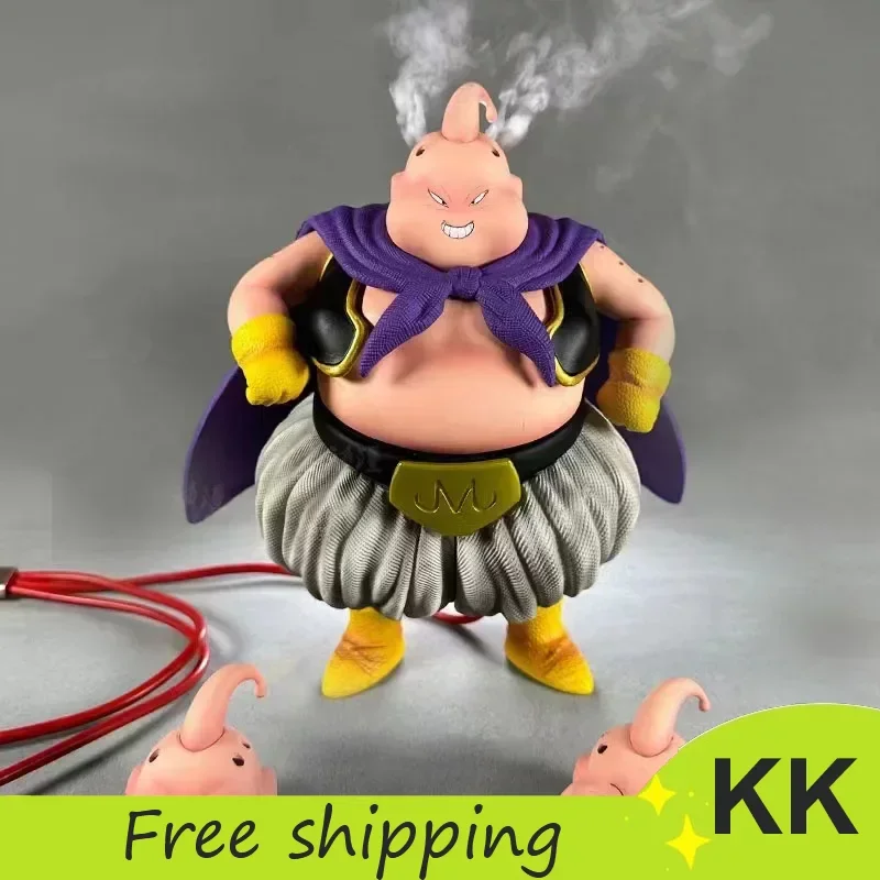 

28cm Dragon Ball Anime Figure Fat Majin Buu Three-headed Eagle Can Be Sprayed Collection Statue Display Pvc Model Doll Gift Toys