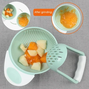 Baby Food Masher Bowl Convenient Easy Use Anti Scalding Baby Food Masher for Making Baby Complementary Food 1