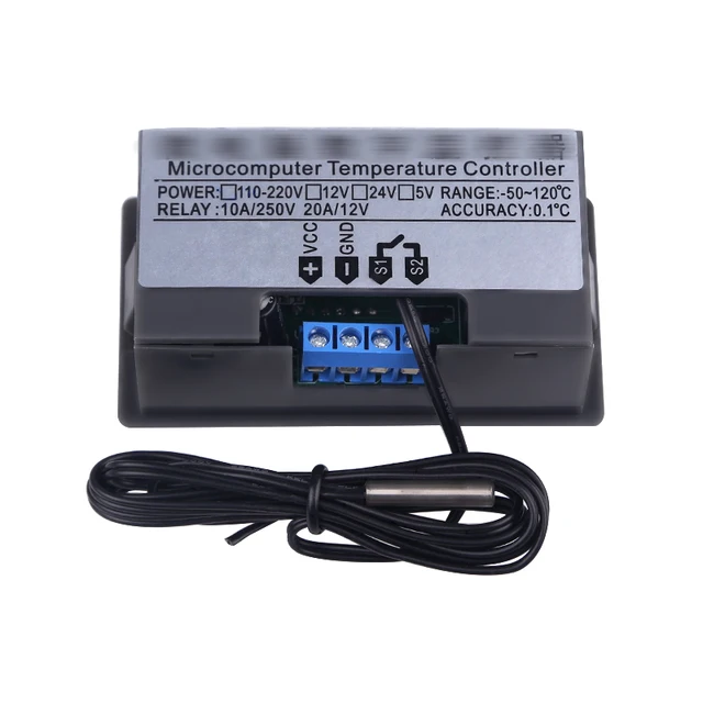 24 V -Os Mini Digitális Hőmérséklet -Vezérlő Led Kijelző Termosztát -Szabályozó Fűtés Hűtővezérlő Kapcsolóval - Image 4