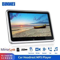 BINWEI 10.1 Inch Car Headrest Monitor MP5 Player Mirror Link Android FM HD 1080P Video Screen With USB/SD Multimedia Player