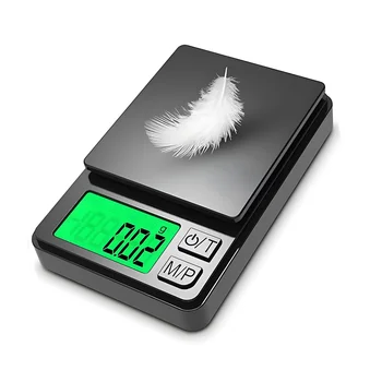 200/500/1000g 0.01g Mini Digital Scale Gram Food Jewelry Ounces/Grains Scale Pocket Scale Kitchen Electronic Scale with Backlit 1