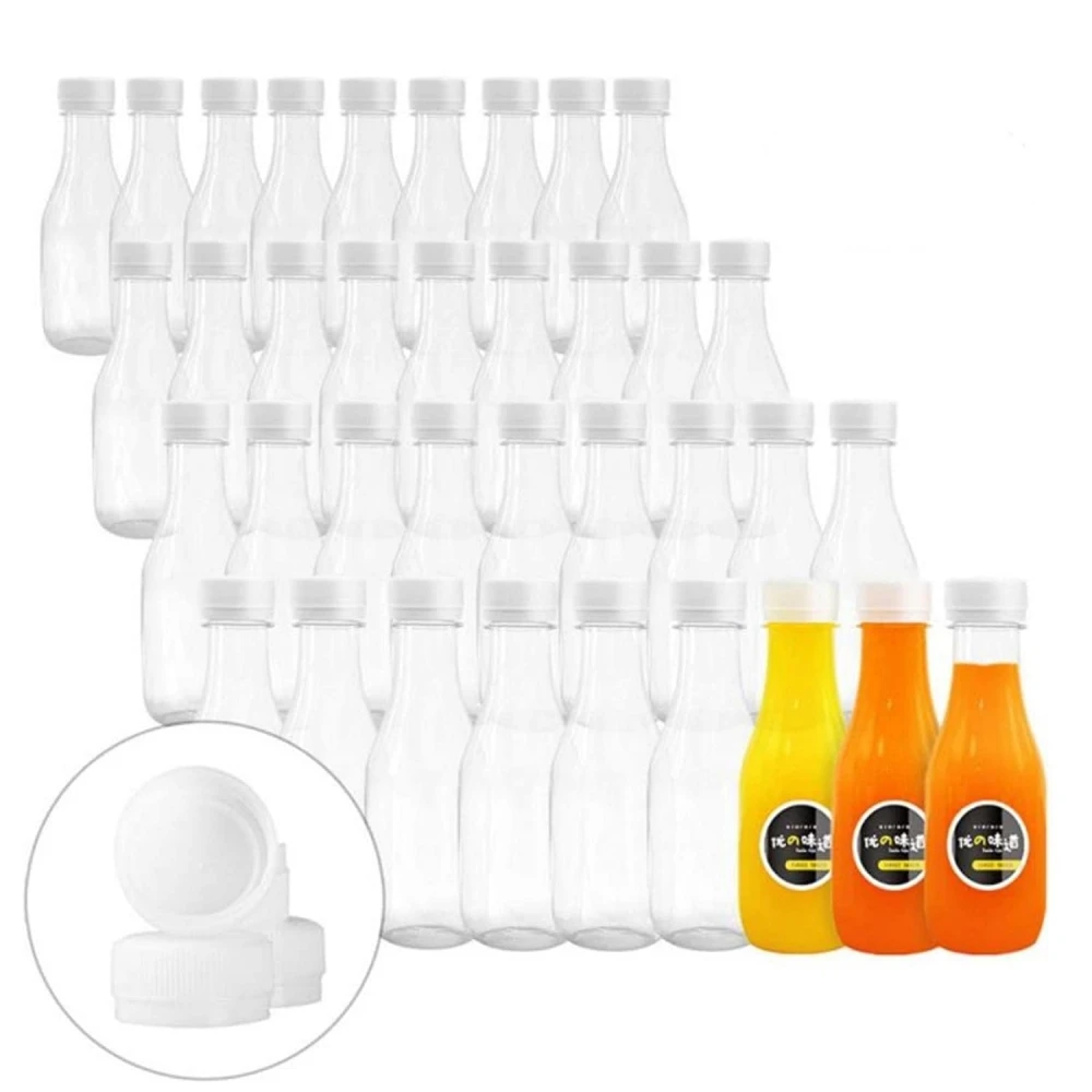 200ml-300ml-empty-pet-plastic-juice-bottles-clear-disposable-bulk-drink