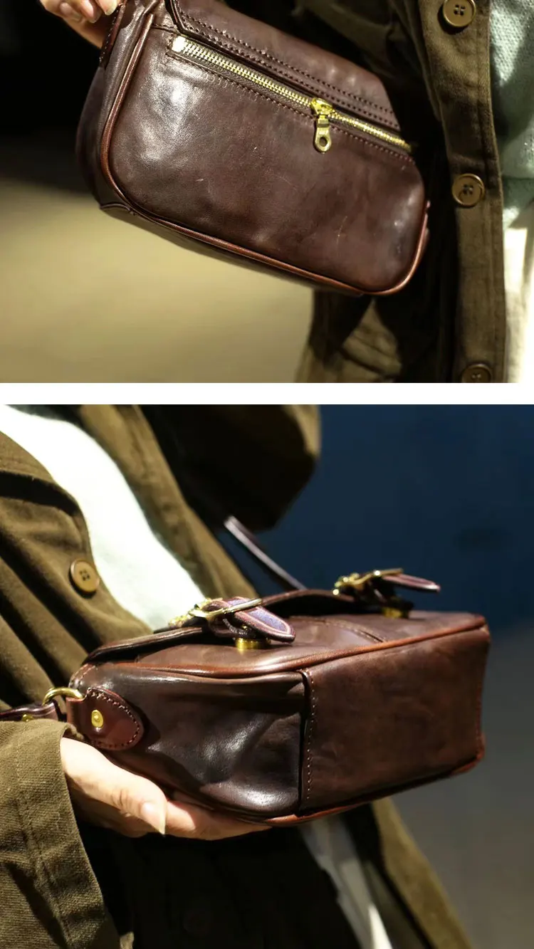 PNDME mode lässig luxus echtes leder damen schulter tasche party im freien designer handgemachte kuh leder frauen umhängetasche – Detail 3