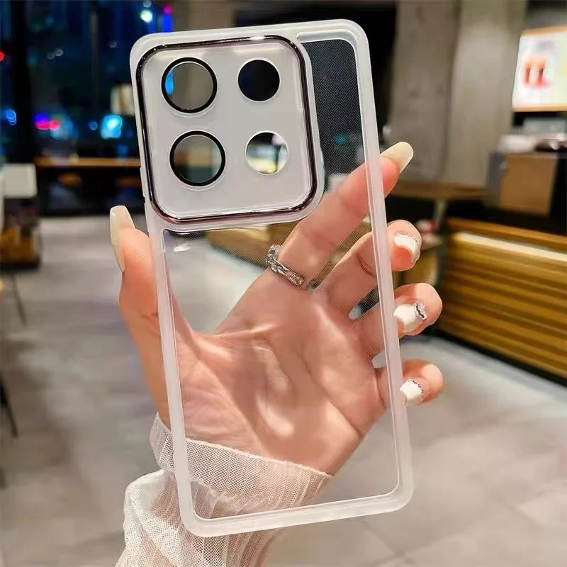 thumbnail image 1 of Soft Clear Silicone Cases for Xiaomi POCO X6 Pro Redmi Note 13 Pro 4G 5G note12 Colored Camera Lens Protective Cellphone Cover, 1 of 5