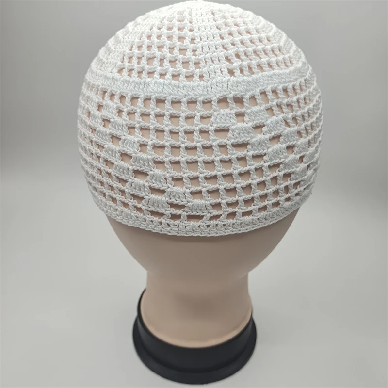 Fez Muslim Caps For Men Clothing Freeshipping Turkey Prayer Hat Knitted Kufi Kippah Islamic Saudi Arabia Jewish Mesh Wool White