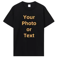 T-shirt personnalisé T-shirt personnalisé T-shirt personnalisé bricolage imprimer votre photo marque Logo texte hommes femmes coton Premium cadeau t-shirts 1