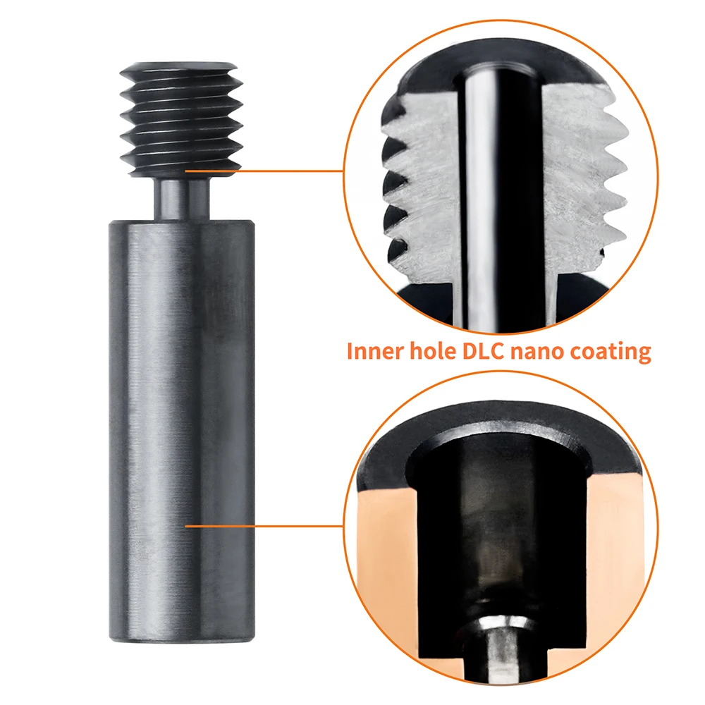 CR10 All Metal Bimetal Heatbreak Nano Coated Throat Titanium Alloy  Copper Plated Throats Fit CR10/Ender3,Pro,V2/Ender-5,Plus