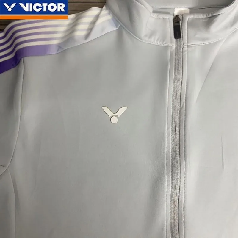 Victor Autumn and Winter New Men's and Women's Same Badminton Clothing Loose Sports Leisure Running Long-sleeved Jacket
