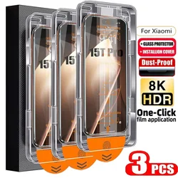 Ultra - Clear 8K Easy Install Tempered Glass Screen Protector with Auto - Dust Boxes, 3 - Pack - Xiaomi Mi 11X