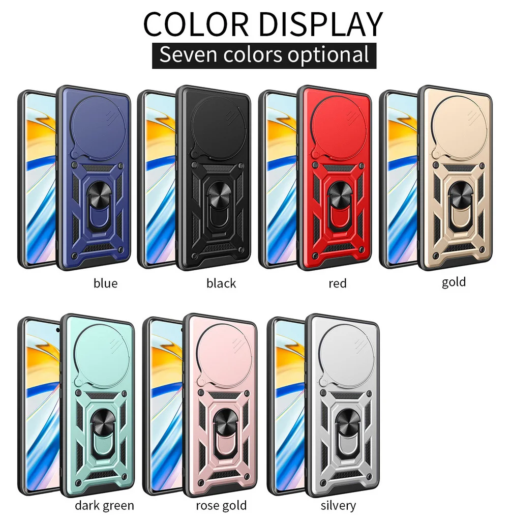 Camera protect case for Honor X9C X9c Smart X9B X9A X9 X60 Pro Honor Magic 7 Lite 6 Pro 5 Lite Armor Hybrid Ring Back Cover 6
