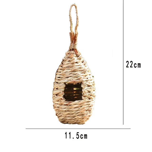 Nid D'oiseau Tissé À La Main Pour Jardin Extérieur, Ornements De Cour,  Paille Naturelle, Accent D'oiseau, Accessoires De Confrontation - Oiseau  Cages Et Nids - AliExpress