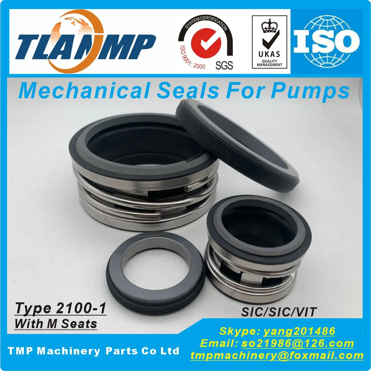 

2100-1-55 , TJ-0550-S , INT-0550-S , 2100S-55 , 2100-55 TLANMP Mechanical Seals (Shaft 55mm, Rotary Part Working length L3=30mm)