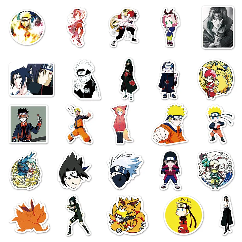 115pcs set japan anime sticker naruto cartoon decoration sticker luggage laptop scooter mobile phone stationery diy toy aliexpress