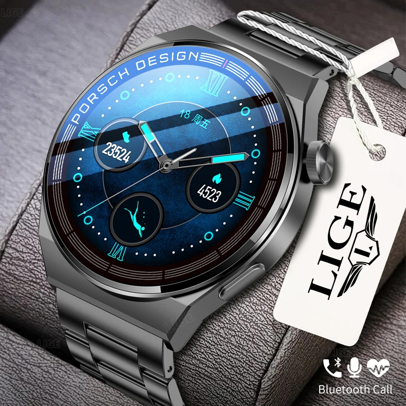 Lige Amoled Smartwatch Business Watch For Men Smart Watch Bluetooth