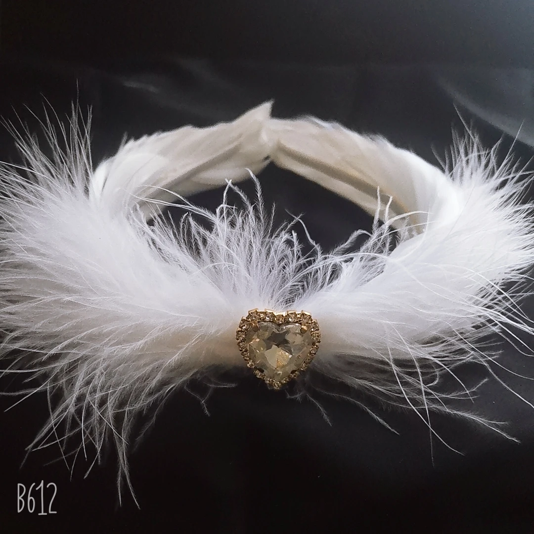 White Swan Lake Ballet Feather Headwear, cocar para dança desgaste, decoração de cristal, Nutcracker Ballet cabelo acessório