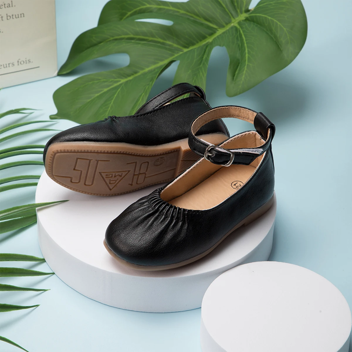 KIDSUN Princess Kids PU Leather Shoes Girls Casual Children Girls Shoes Non-slip Rubber Sole Children's Shoe leather shoes girls shoes