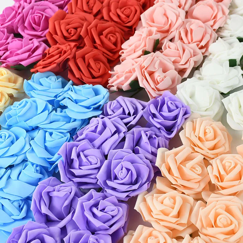 Beautiful 30Pcs PE Foam Artificial Rose Flowers For Wedding Party Decoration 