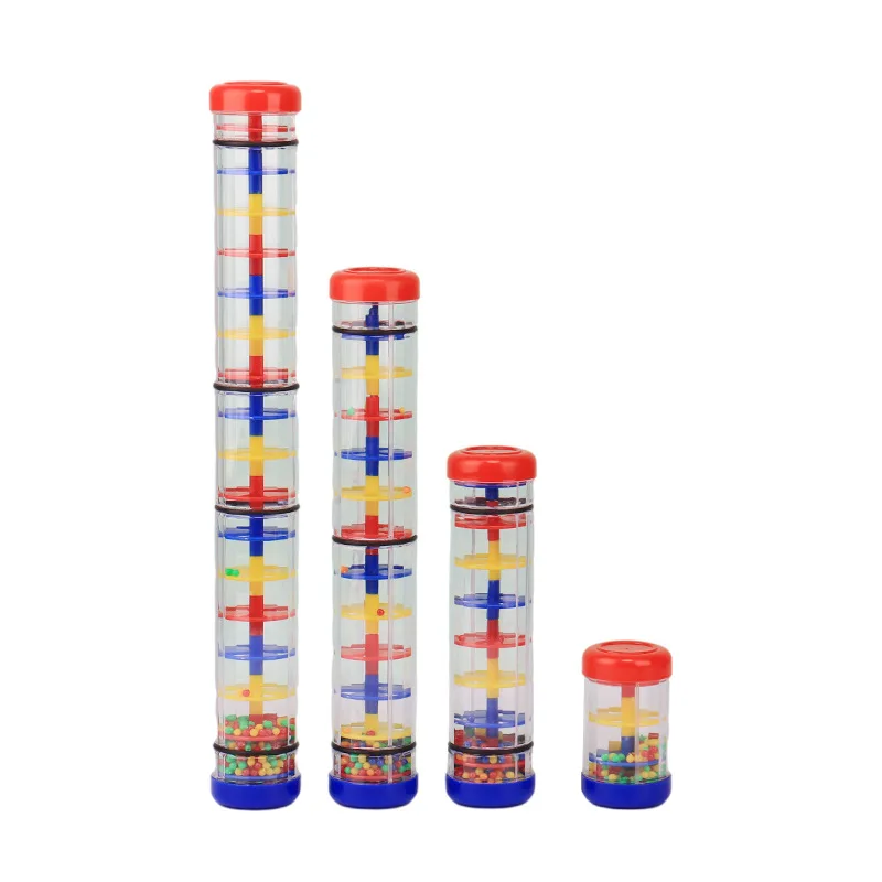 Baby Rain Stick Rainbow Hourglass Rain Music Instrument Toys Rattle Baby Educational Montessori Sensory Toy for Kids 6 12 Months 4