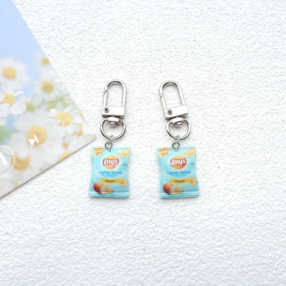 Set of 2 Adorable Snack-Themed Keychain Accessories