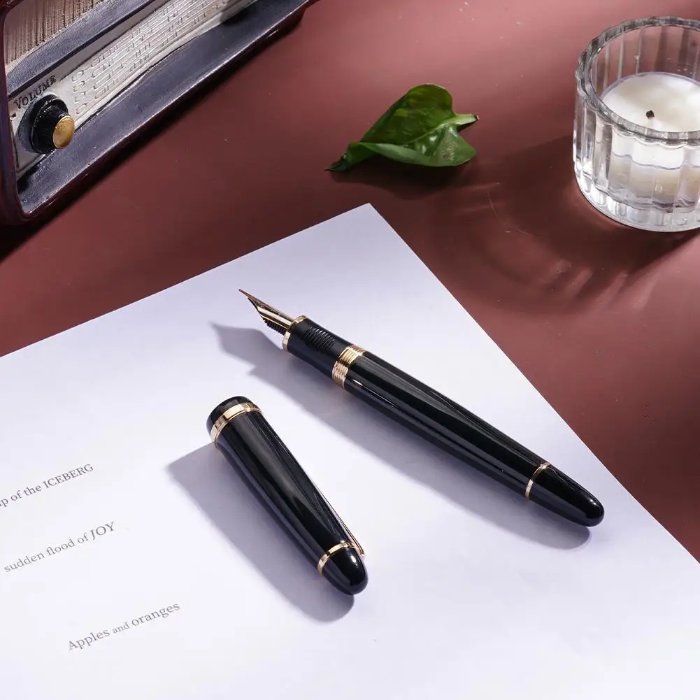 

Ручка перьевая Jinhao X850, металлическая ручка с черными и золотыми наконечниками EF F, принадлежности для школы, офиса, бизнеса, Подарочные канцелярские принадлежности