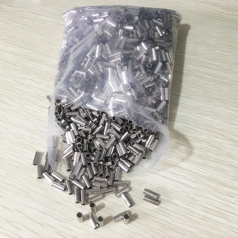 100pcs/lot Copper Fishing Tube Wire Pipe Connector