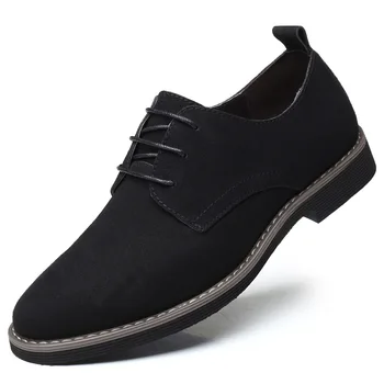 Mens Dress Shoes Legitimate Leather Shoe PU Suede Casual Men Designer Social Male Black Business Luxury Men's Wedding Summer Man