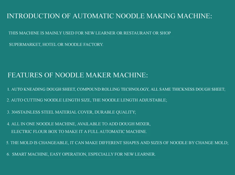 Description Picture 4 of itemElectric Noodle Making Machine Pasta Maker Dough Sheeter Stainless Steel Roller Noodle Cutting Machine