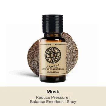 AKARZ Musk Essential Oil Natural Aromatherapy Relieve The Nerve Balance Mood body face care Musk Oil 3