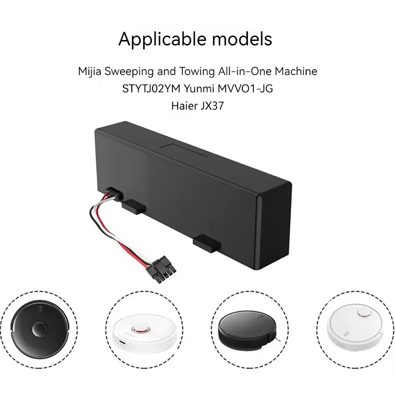 18650 4S1P 14.8V 12800mAh Sweeper Battery for Xiaomi Mijia Mi Robot Vacuum-Mop P Sweeping Mopping Robot STYTJ02YM Li-ion Battery 3