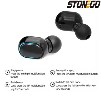 Wireless Bluetooth 5.0 Earbuds, Touch Control, Digital Display, TWS Noise-Cancelling Stereo Sports Earphones, Dual Ear Calling 6