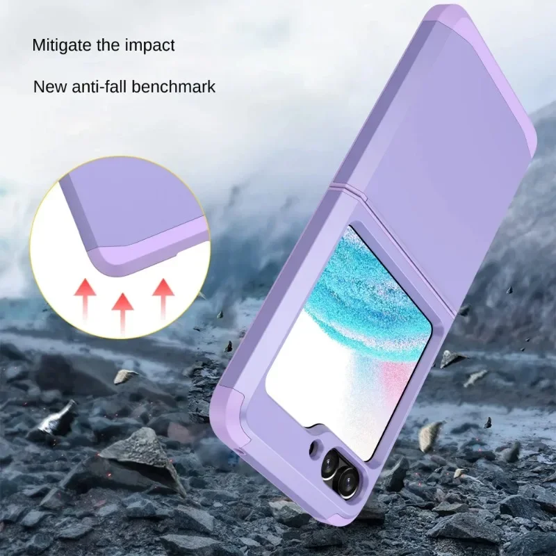 Hinge Integrated Protective Plastic Phone Case - Hard Shell Cover