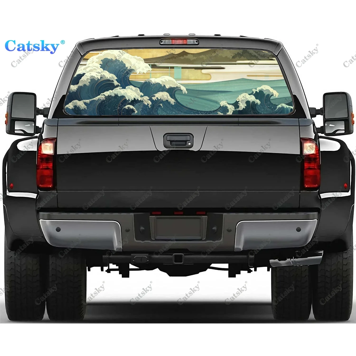 

Волнистая искусство, Япония, фотография, ПВХ материал, грузовик, наклейка, перфорированный винил, универсальная наклейка