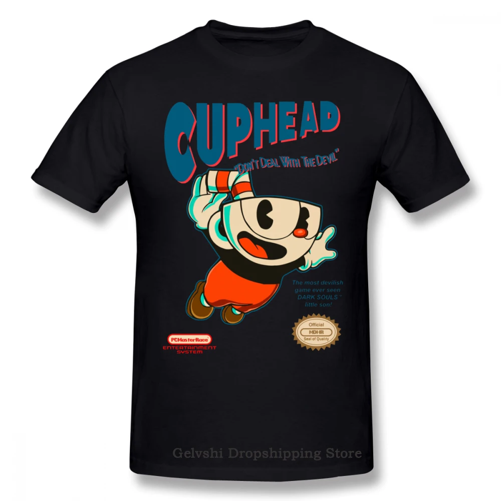 Cuphead T-shirt Speedrun Cuphead T-shirt Cotton Shirt