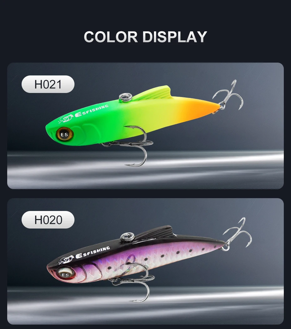 ESFISHING NEUER VIB-Köder 85mm 19g Saiber Sinkender Vibrations-Angelköder aus Hartplastik Künstlicher Rip-Water-Köder für alle Fische – Detail 10