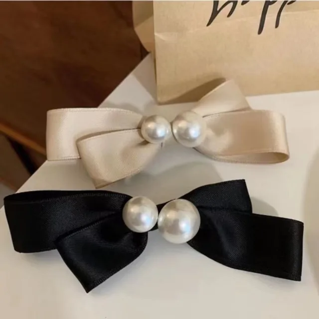 2024 new in hair bows for woman hair clip hairpin headwear women's headband hair ties for girl thick hair with bead decoration 1