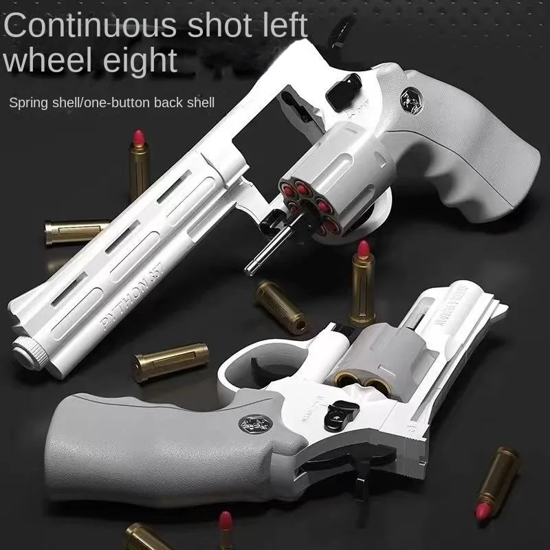 2024.ZP5 Revolver Soft Bullet Gun 357 Simulated Ejection Toy Pistol Adult Boy Child Soft Bullet Toy Gun Weapon Model 5