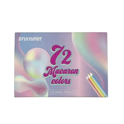 Brutfuner Professional Soft Oil Watercolor Colored Pencils for Artistic Drawing and Sketching (Macaron 72 Colors)