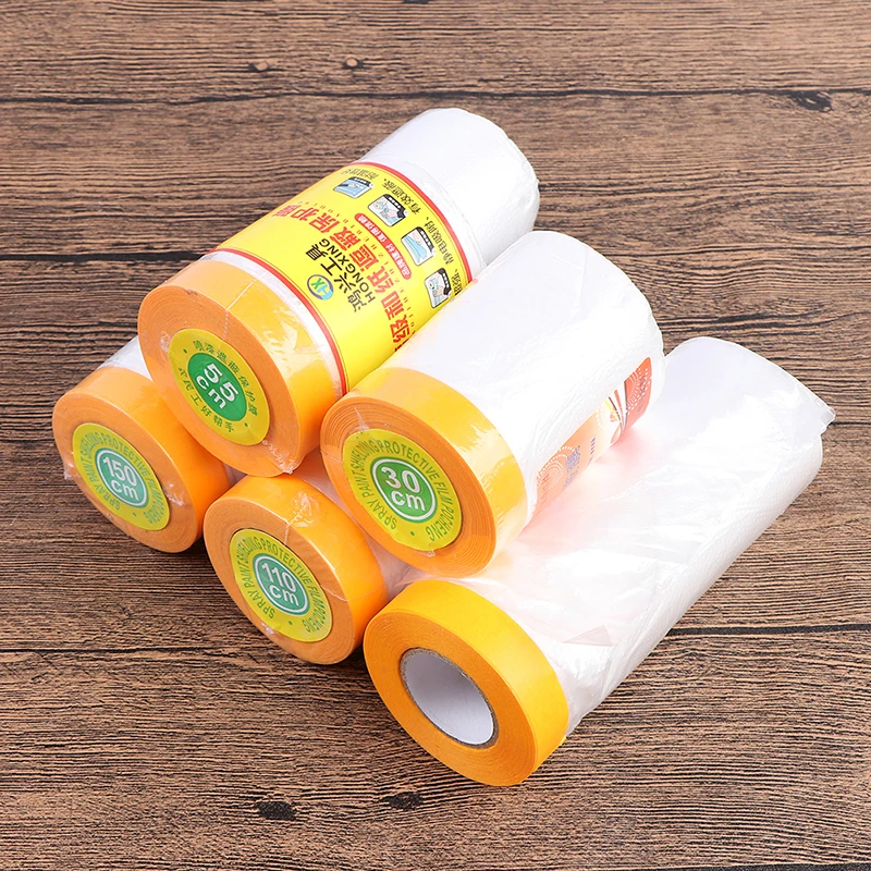 1 Roll Wall Treatment Pre Taped Masking Paper Covering For