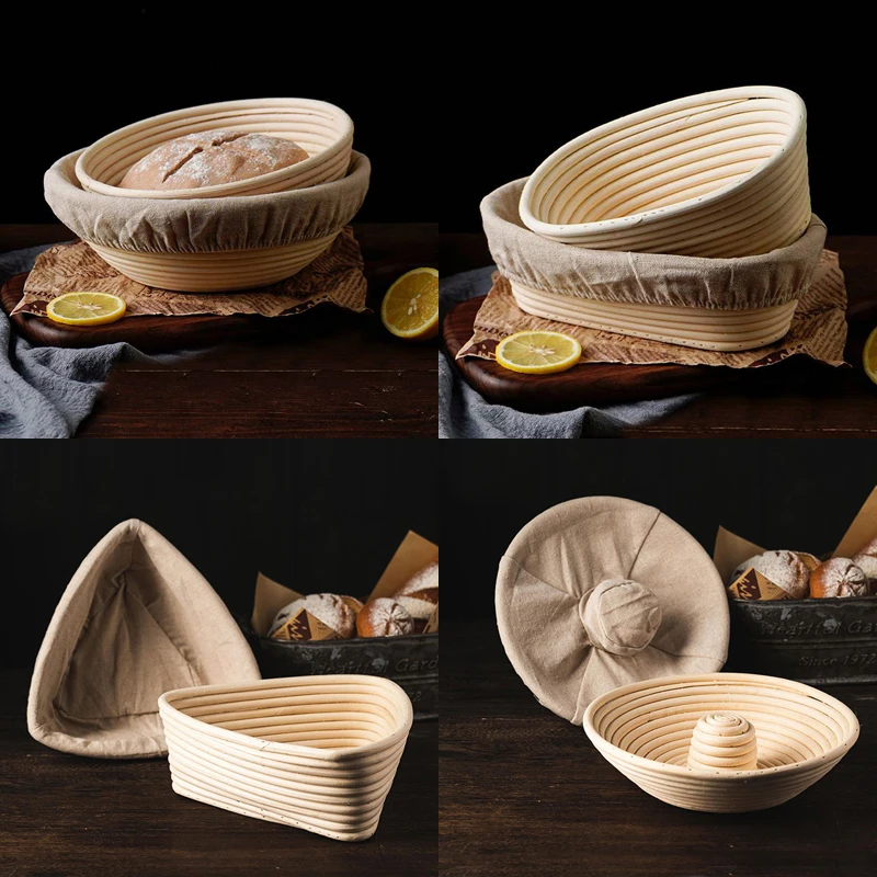 Professionele Rijsmand Set, Fermentation Basket Ovaal 25cm, Banneton