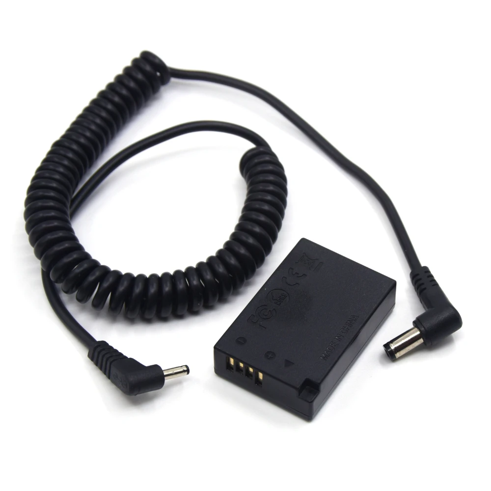 

Spring Cable 5.5mm X 2.1 mm Male Plug+LP E17 Dummy Battery DR-E17 DC Coupler for Canon EOS M3 M5 M6 Digital Cameras