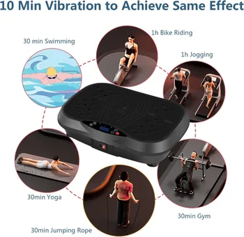 Vibration Plate Exercise Machine - Full Body Workout Vibration Platform with Loop Bands & Remote Control for Home Fitness 2