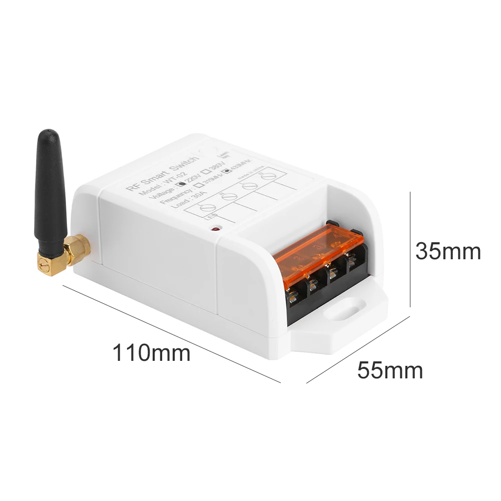 AK-WT02 220V Wireless Remote Water Pump Relay Switcher AB Buttons Remote Control