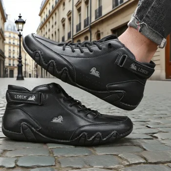 ربيع الخريف الرجال المنخفضة قطع الأحذية العارية المألوف الرجعية الكلاسيكية المضادة للانزلاق عارضة المتسكعون لينة الراحة القيادة أحذية مشي 6